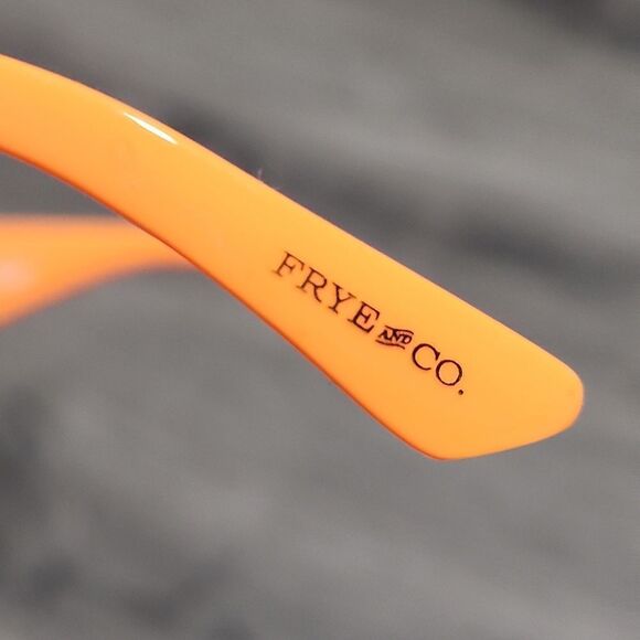 NWT Frye & Co Neon Orange Chunky Statement Sunglasses - Picture 6 of 9